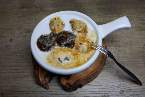 Gratinierte Schnecken aus dem Menü.