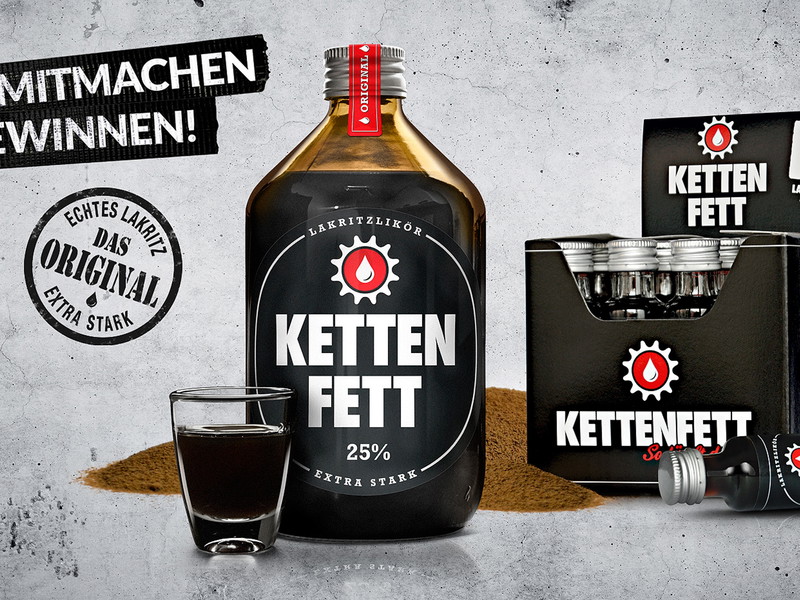 Im Einzelhandel oder online ist der Lakritzlikör »Kettenfett« erhältlich.