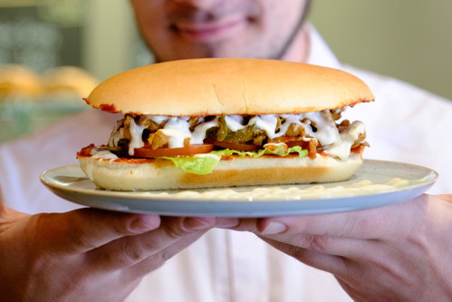 Ein Sandwich aus dem Food Truck