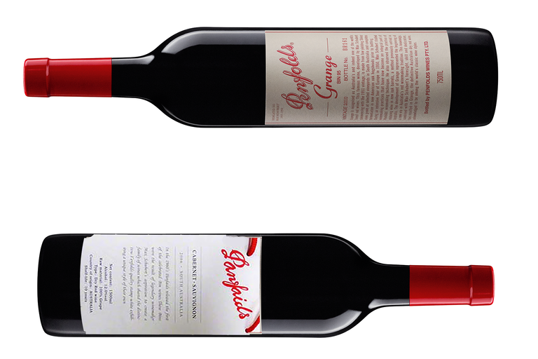 »Panfaids«: Diese Nachahmung des Penfolds-Labels zirkuliert in Asien. Oben ist das Original, unten die Fälschung.