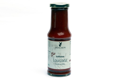  10. Platz: Sanchon (ex aequo)&nbsp;Grillsauce LouisianaFlasche ca. € 4,90/220ml (Literpreis: € 10,40)U. a. Biosupermarkt, z. B. Alnatura, VollcornerLeuchtend rot, deutlich sichtbares Tomatenmark. Viele Gemüsestücke im Mund. Kein Raucharoma, dafür sehr viel Tomate. Geschmack: würzig, eine Spur Chili, etwas Kreuzkümmel Knoblauchnoten.