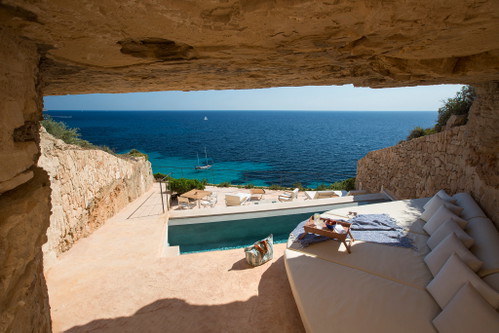 Cap Rocat: Das Luxushotel bietet einen kleinen, feinen Privatstrand....