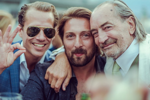 Designer des Interieurs Ben Toth, »Kleinod«-Boss David Schober und Luigi Schober.