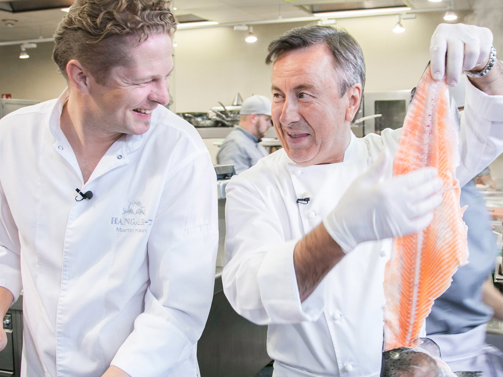 Martin Klein und Daniel Boulud im Hangar 7.