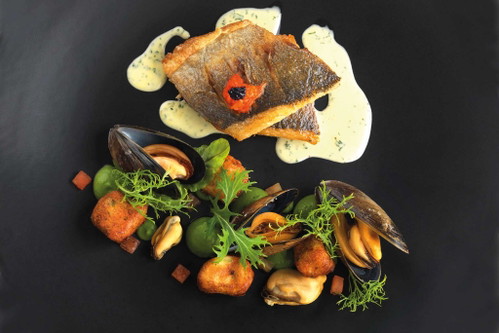 Seehecht mit Gnocchi und Miesmuscheln in der »Kinloch Lodge«.