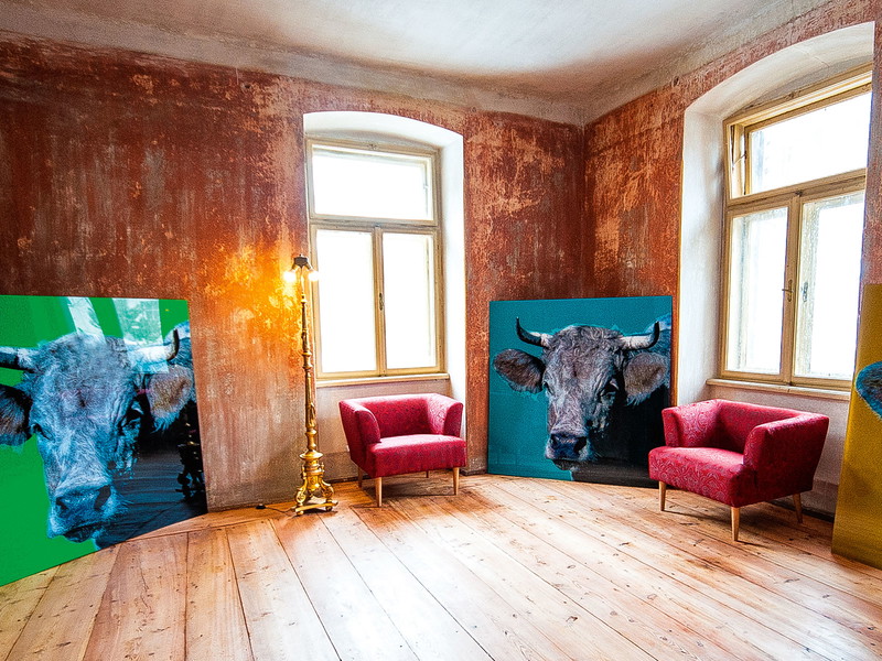 Ein Blick in die Galerie August, die in einer alten Villa untergebracht ist.&nbsp;