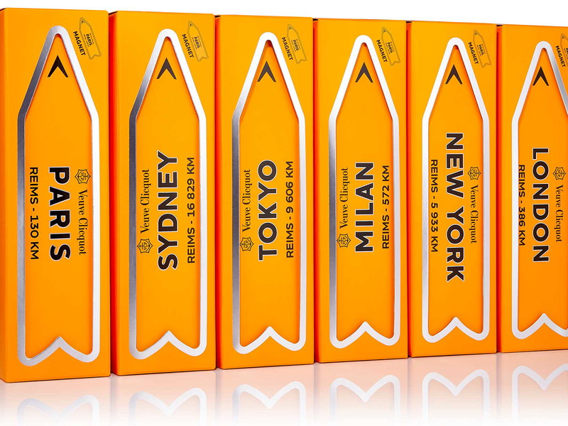 Waren schon Madame Clicquot eine Reise wert: Die Metropolen Paris, Sydney, Tokyo, Mailand, New York und London.