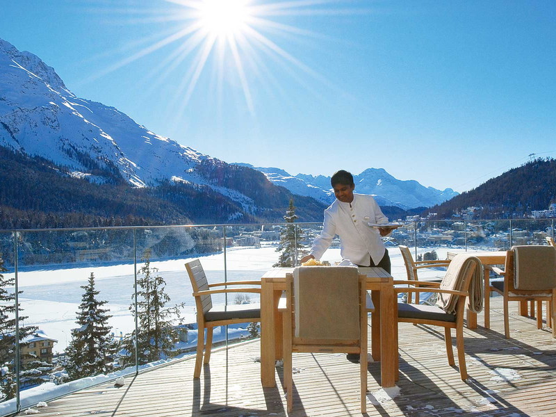 Spitzenküche im Schnee: das «Da Vittorio» im «Carlton Hotel».