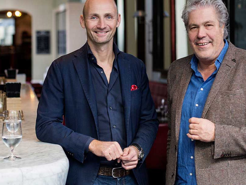 Sommelier Jesper Boelskifte und Gastronom Rainer Wengenroth.