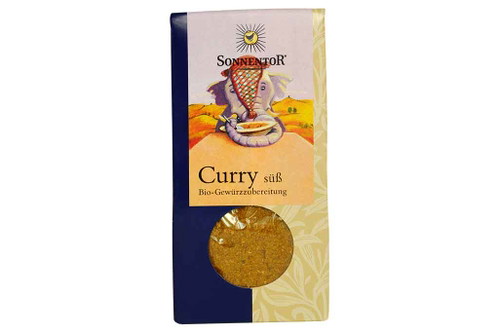 1. Platz, 91* Punkte: Sonnentor, Curry süß Bio-Gewürzzubereitung&nbsp;€ 3,49 für 35 g (€ 9,97/100 g) U. a. Meinl am Graben, Denn’s Bräunliche Farbe, etwas gröber gemahlen. In der Nase starker Kreuzkümmel-Duft und etwas nach Lebkuchen. Am Gaumen dezent salzig, intensiv nach Kreuzkümmel, zart bitter, Koriander-Noten, insgesamt komplex und aromatisch, ein schön ausbalanciertes Pulver.