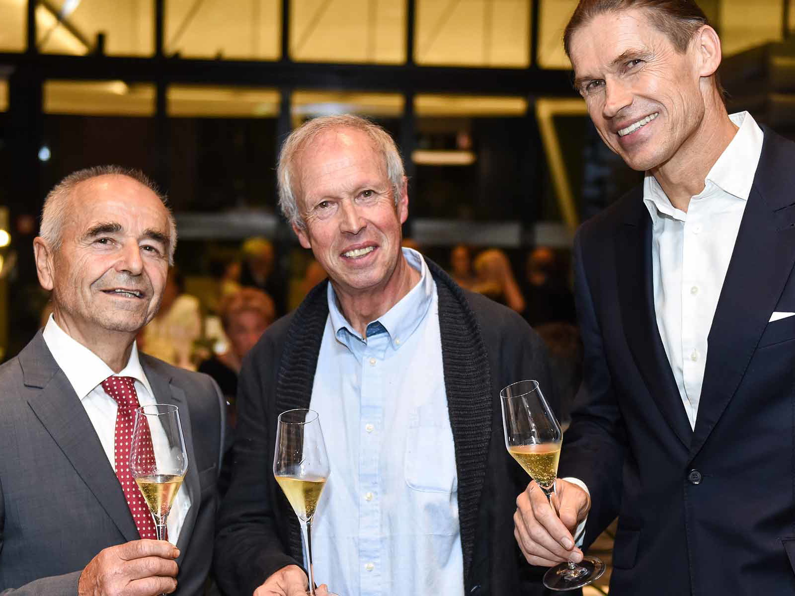 Drei Winzer aus drei Ländern: Ernst Triebaumer (Ö), Georg Fromm (CH), Roman Niewodniczanski (D)