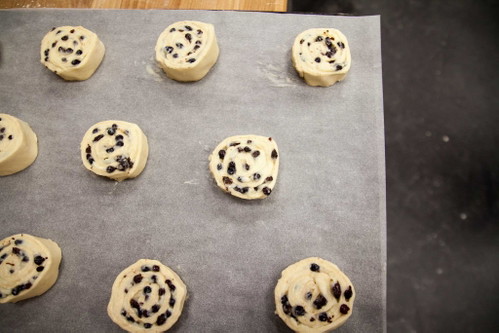 Pain aux raisins vor dem Backen...