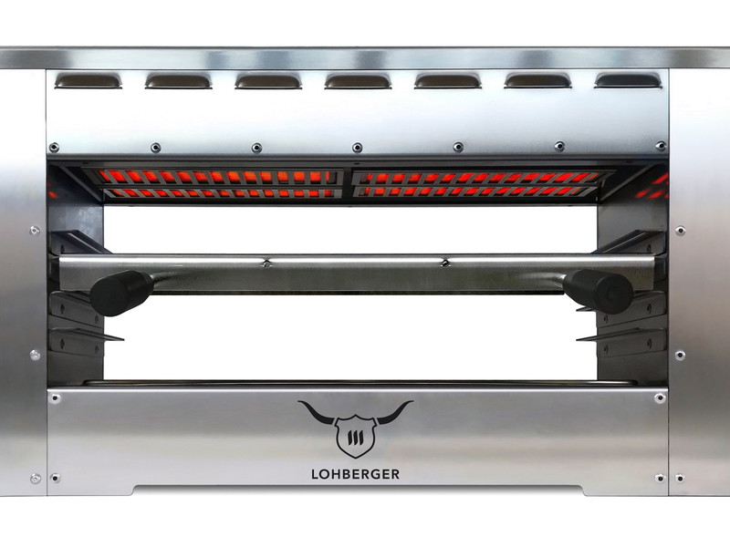 Durch Glaskeramik-Infrarot-Strahler ist der Grill innerhalb von einer Minute auf Betriebstemperatur.