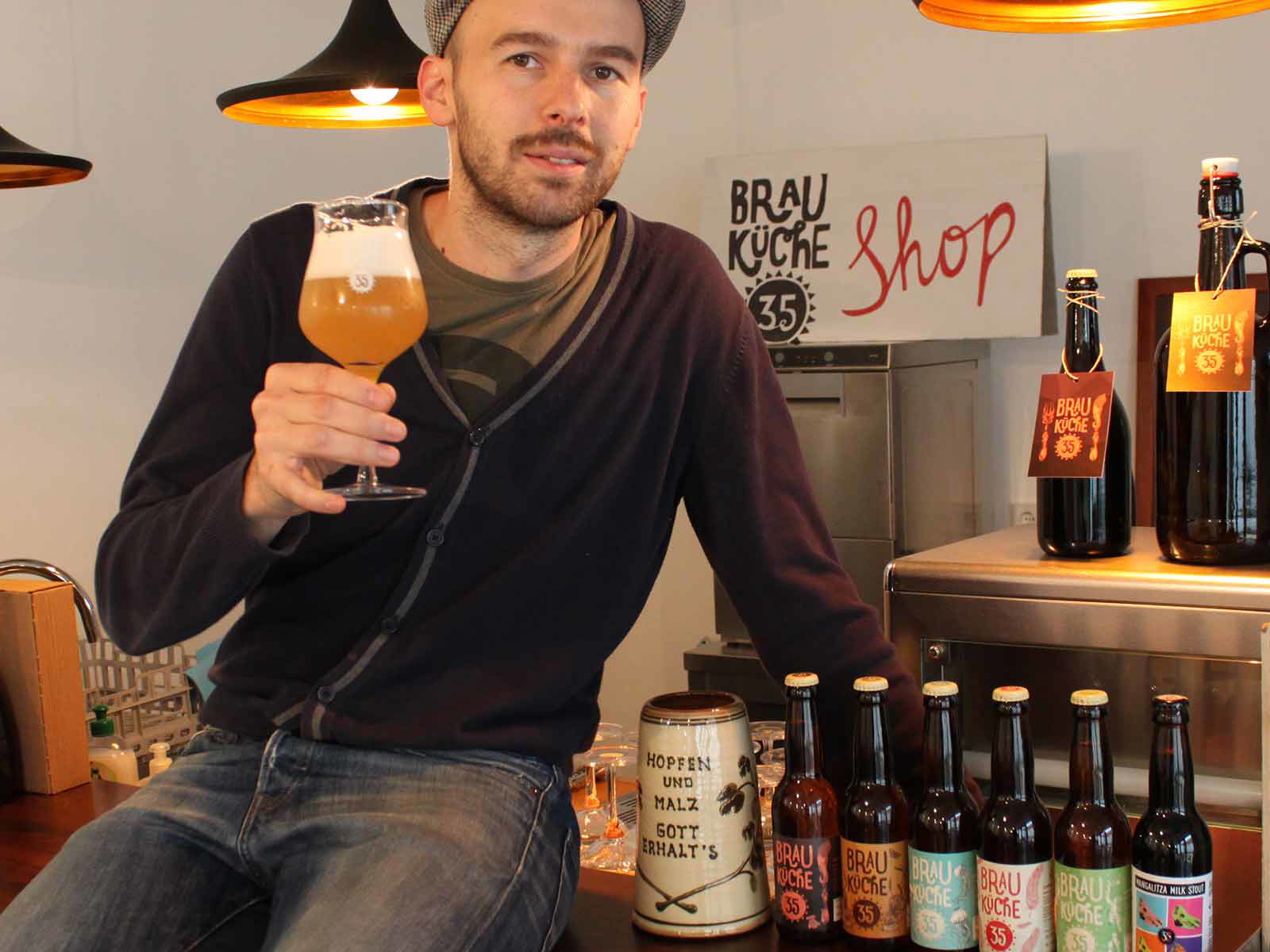 Jörg Gartler in seiner Brauküche