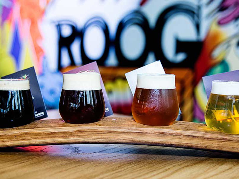 Das Tasting Board weist den Weg in die bierfältige Braufactum-Welt.