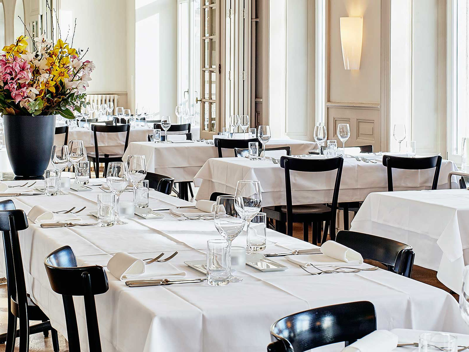 Edles Ambiente im Speisesaal des «Restaurant Krafft».