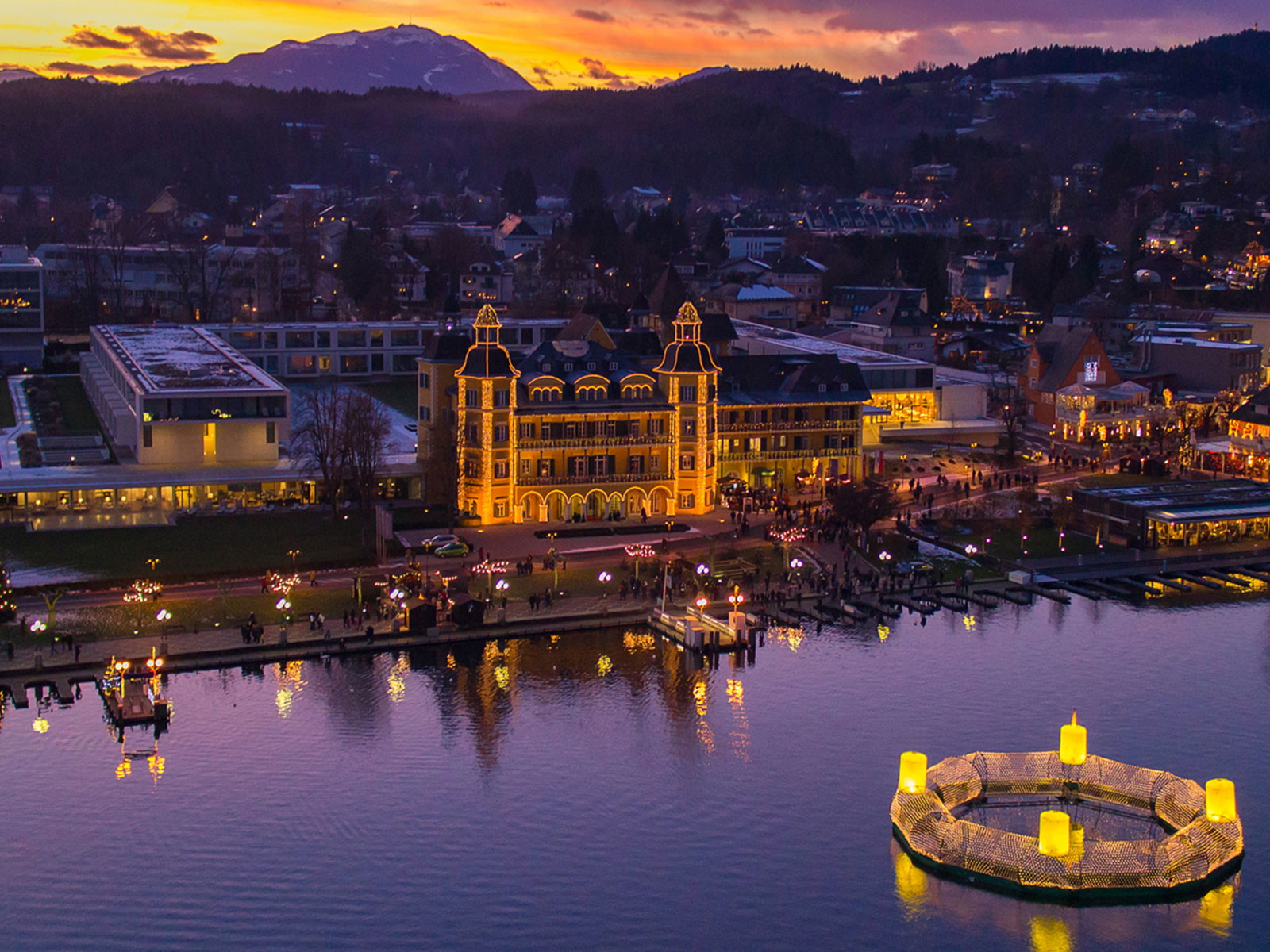 Eindrucksvolle Advent-Kulisse in Velden am Wörthersee