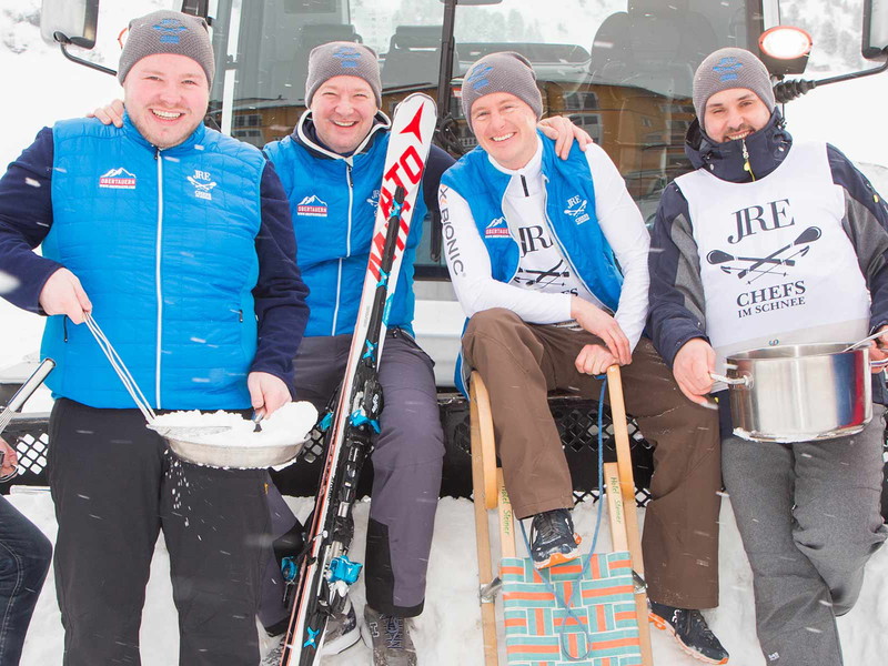 Die Jeunes Restaurateurs Daniel Fehrenbacher, Richard Rauch, Andreas Döllerer, Josef Steffner, Alexander Huber und Anton Schmaus.