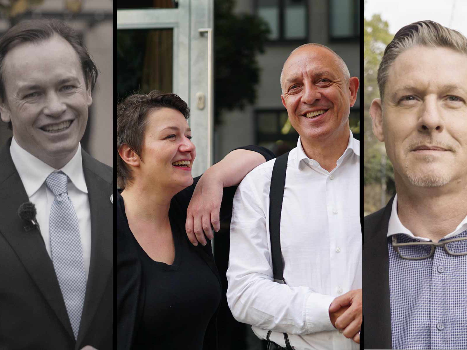 Die nominierten Sommeliers 2018: Michel Fouquet, Dorina Sill und Klaus Wählen, Andreas Weber.