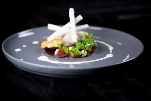 Pflaume / Balsamico / Topfen.