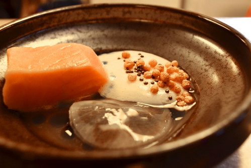 Orkney Lachs / Seegras / Dashi / Miso-Hollandaise von Sebastian Zier und Moses Ceylan&nbsp;