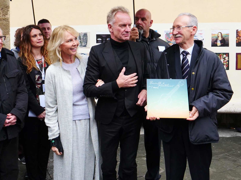Weltstar Sting und seine Frau Trudie Styler bei der traditionellen Brunello Verkostung.