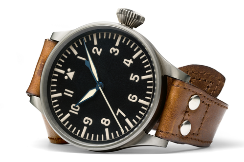 Die so bezeichnete «Grosse Fliegeruhr», gefertigt unter anderem von IWC für die deutsche Luftwaffe Ref. «431» (1940).
