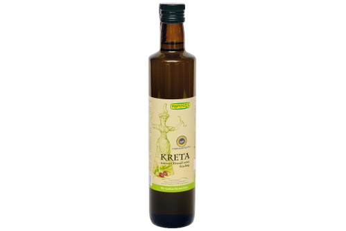 3. Platz, 88* Punkte: Rapunzel Natives Olivenöl extra fruchtig (Kreta)€ 9,99 für 500 ml&nbsp;(Literpreis: € 19,98) Denn’sWürzige und fruchtige Nase. Eher auf der milden Seite, dezente Schärfe, ausgewogen bittere Note, grüne grasige Frucht am Gaumen, allgemein gute Haptik.