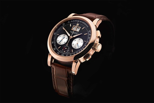 A. Lange &amp; Söhne «Datograph Auf/Ab»: Chronograf mit Flyback-Funktion mit dem schönsten Handaufzug-Kaliber seiner Gattung. Grossdatums- und Gangreserveanzeige. Preis ca. CHF 84.600. 