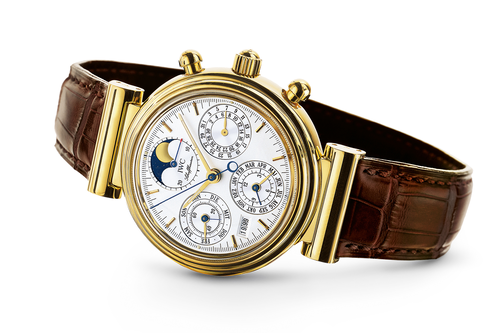 Ein weiterer Meilenstein für IWC, die «Da Vinci» Ewiger Kalender, Chronograf, Ref. «3750» (1985).