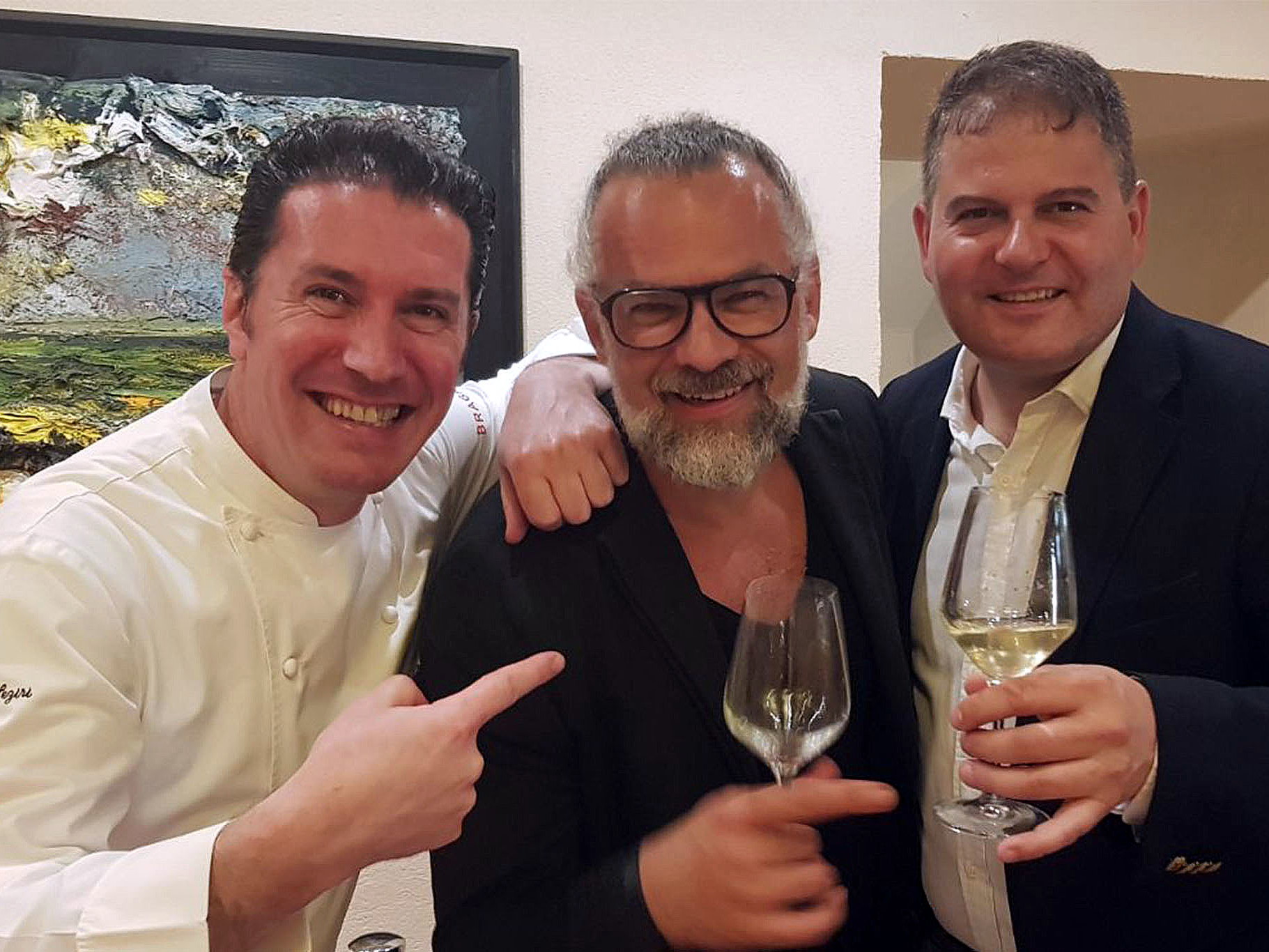 Das »Trio infernale«: Küchenchef Faruk Neziri, Winzer Clemens Strobl und Falstaff Sommelier des Jahres 2016, Franz Messeritsch.