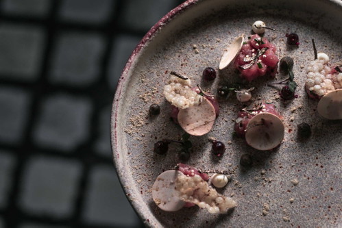 Moderne Kreation eines Beef Tartare im »Aleria«, wie man sie in Griechenland lange Zeit nicht kannte.