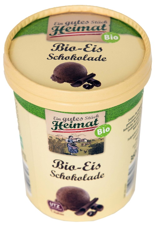 4. Platz, 89* Punkte: EIN GUTES STÜCK HEIMAT Bio-Eis Schokolade€ 3,49 für 500 ml (Literpreis: € 6,98) LidlDunkelbraune Farbe und eine Optik, die an Mousse erinnert. Kompakte Konsistenz mit feinem Schmelz und intensiver Schokoladen­aromatik. Dezente, angenehme Süße mit Noten von Karamell und einer guten Balance von Süße und Bitterkeit. 