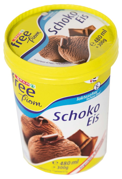 8. Platz, 84* Punkte: SPAR Free from Schoko Eis€ 3,99 für 480 ml (Literpreis: € 8,31) U. a. IntersparGlänzend, dunkler Farbton und gutes Aroma in der Nase. Die Textur ist erst cremig, wird dann aber leicht grießig. Wenig Süße und angenehmer Geschmack nach Kakao. Es stehen eher herbe Nuancen im Vordergrund, die für eine ausgewogene Balance sorgen. 