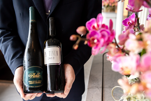 F.X.Pichler, Grüner Veltliner Smaragd – Ried Loibenberg 2015; Guido Brivio, Merlot Platinum 2012