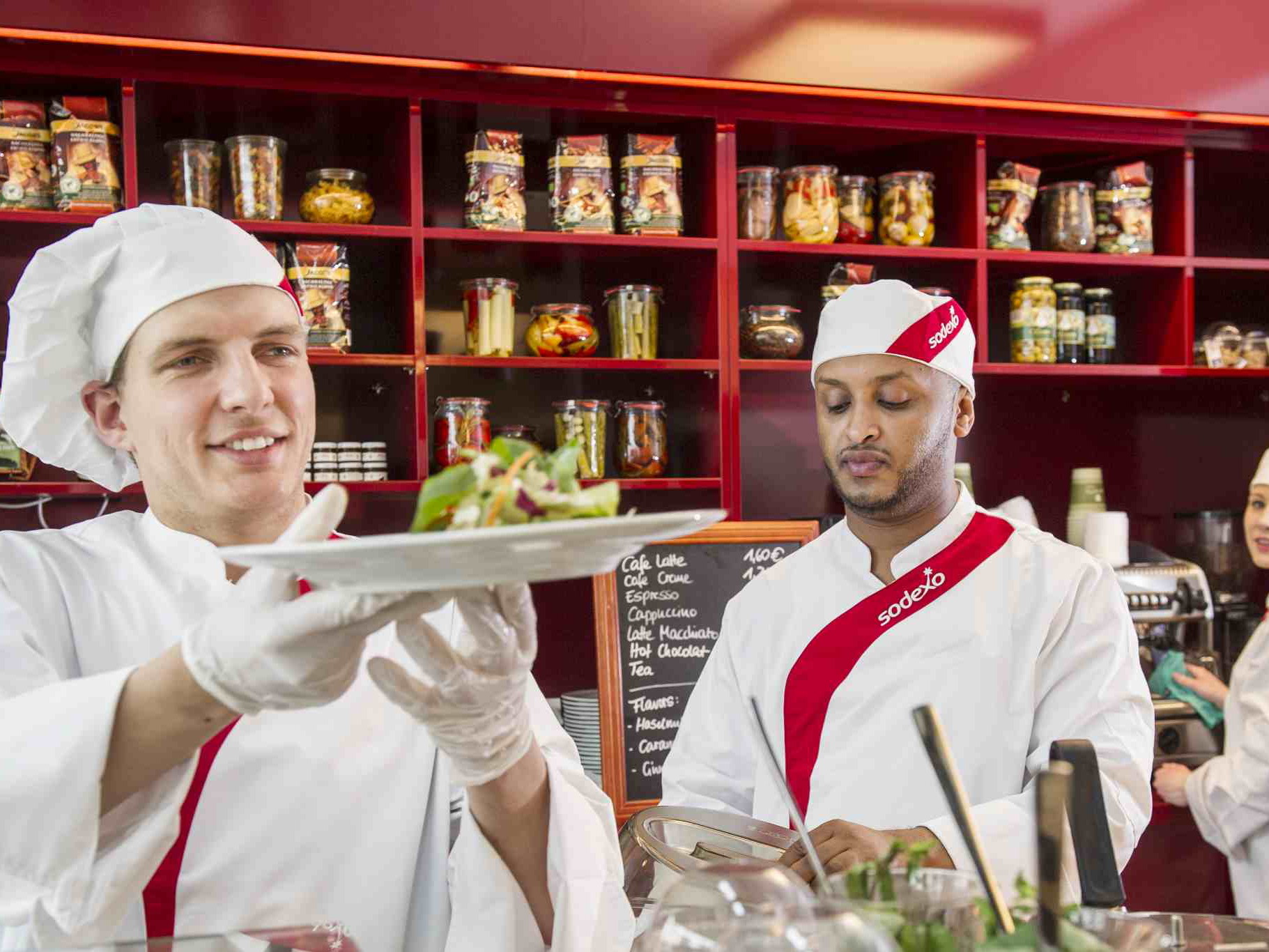 Auch kulinarisch wird die WM bei Sodexo gefeiert.