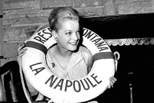 Die junge Romy Schneider im Restaurant »La Napoule«, das auch heute zwei Sterne hält.