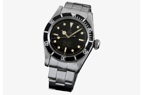Die historische Tudor Referenz »7924« von 1958. Gut zu sehen im Bild auch die große 8-mm-Aufzugskrone.