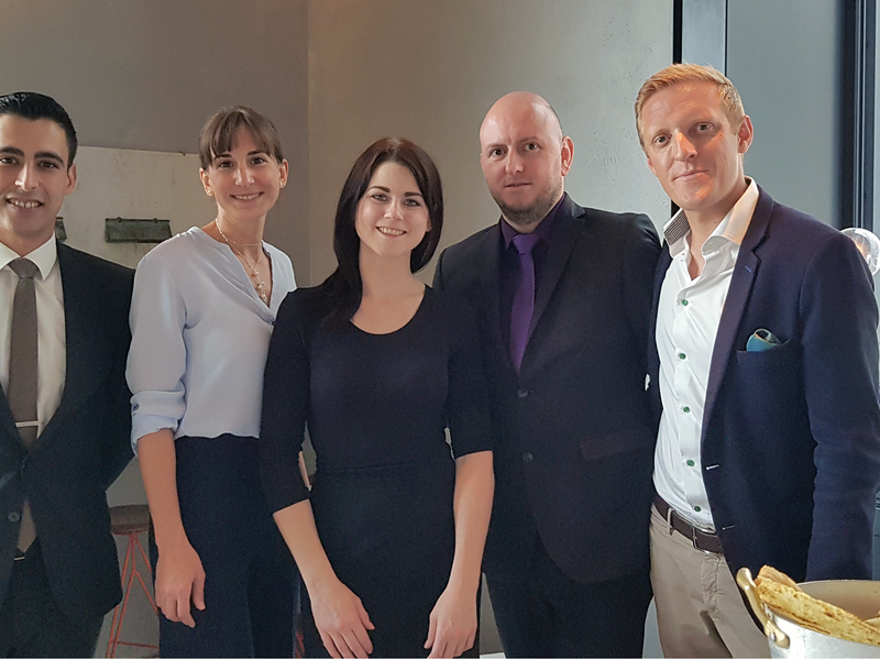 Daniele Zucca, Stefanie Herbst, Lisa Bader, Tom Thomassen und Camil Siebenmann, Leiter des Verkaufs und Aussendiensts bei Bindella. 