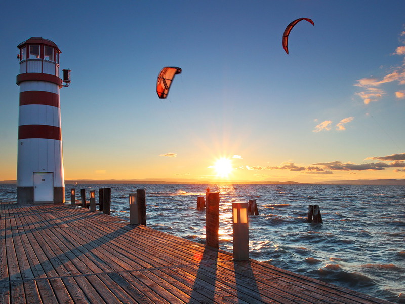 Sonnenuntergang am Neusiedlersee