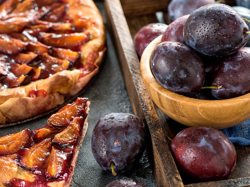 Zwetschge macht sich hervorragend im Kuchen.