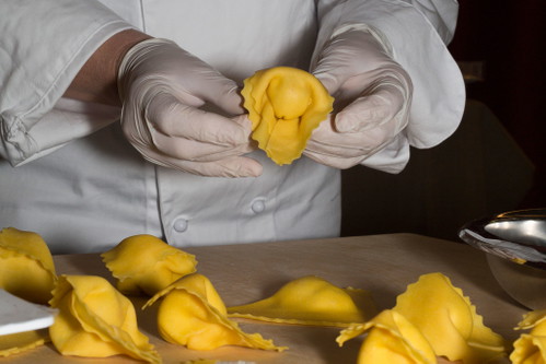 Frisch zubereitete Tortellini