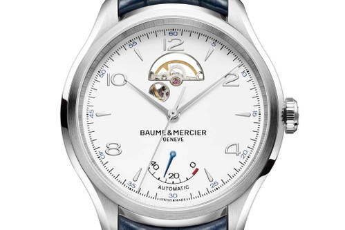 Baume &amp; Mercier Clifton mit Sichtbare Unruh und Gangreserve.