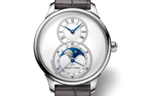 Jaquet Droz «Grande Seconde Moon» im 43 mm Weißgoldgehäuse. Rund 29'100 CHF.