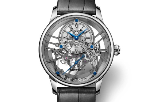 Jaquet Droz «Grande Seconde Skelet-One» im 41 mm großen Weißgoldgehäuse. Rund 38'500 CHF