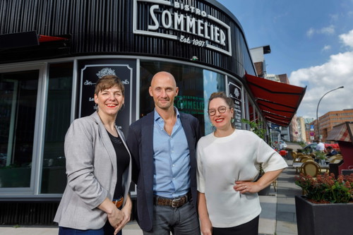 Restaurantleiterin Alexandra Wrann, »MASH«-Gründer Jesper Boelskifte und Sommelière Rienne Bilz.