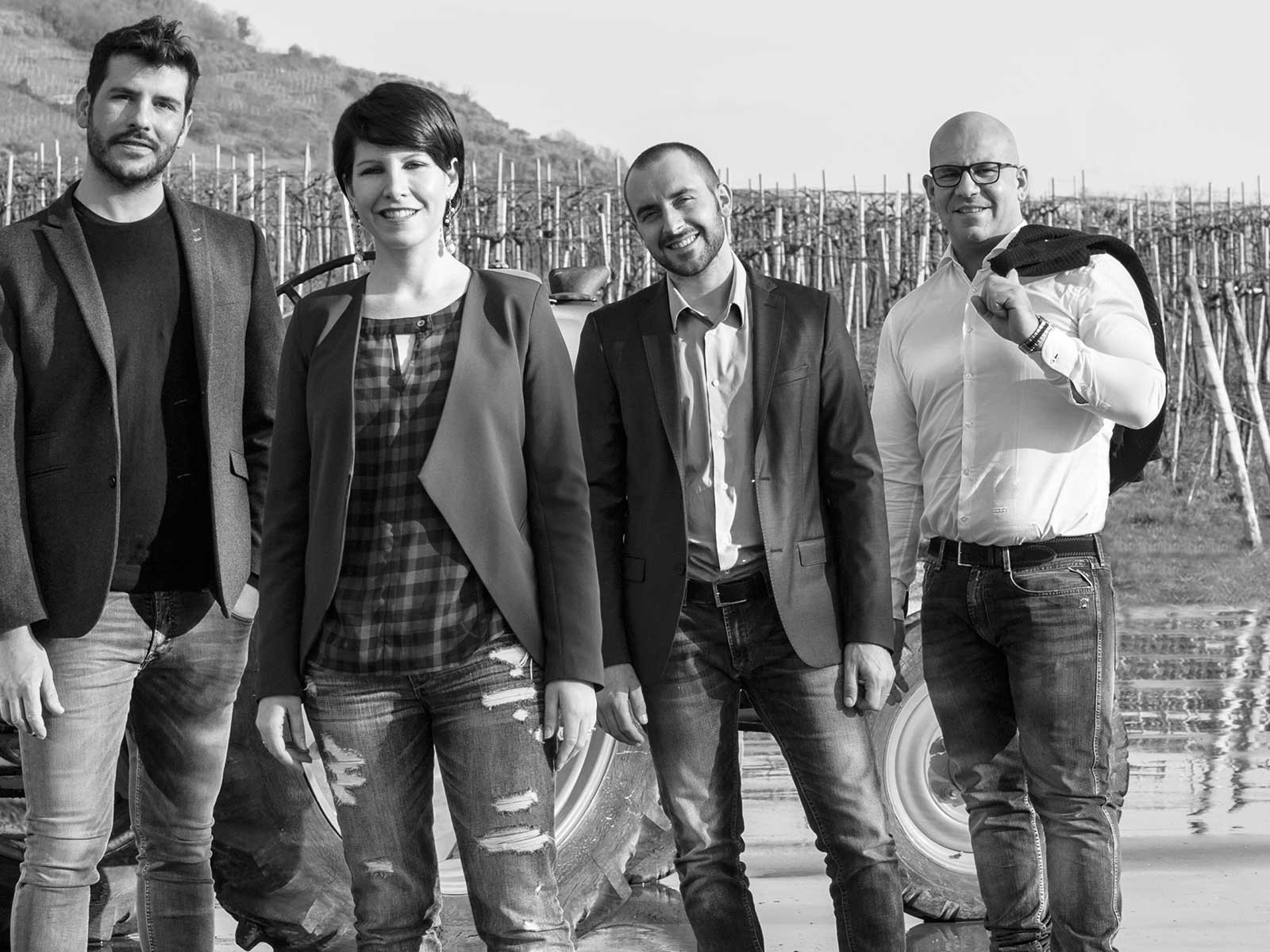 Die Geschwister Francesca, Davide, Alberto und Nico DalCero.