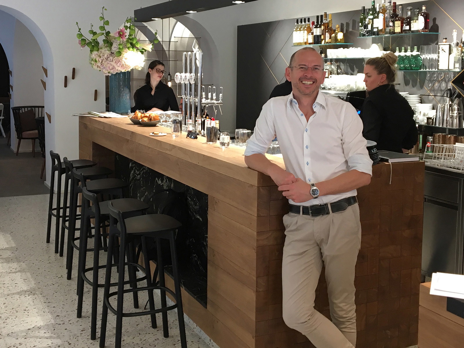Johannes Lingenhel in seinem Restaurant