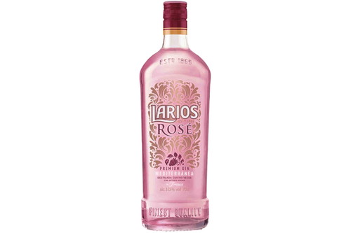 Larios RoséMediterraner Premium Gin von der Brennerei Larios aus Spanien – mit fruchtig-süßem Erdbeer­geschmack.