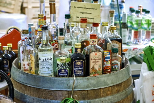 Edelbrände, Geiste, Liköre, Whisky und Gin in der Destille Erfurt.&nbsp; 